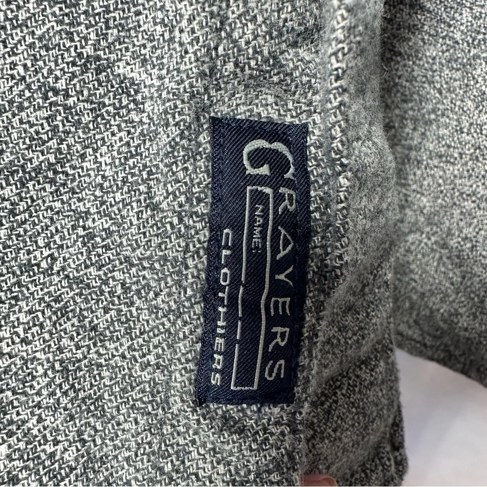 Grayers Harrison Heritage Flannel Shirt Mens XL Gray Long Sleeve Button Up Fall - Picture 7 of 11